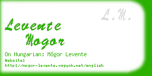 levente mogor business card